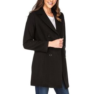 Haute Edition women's double-breasted peacoat